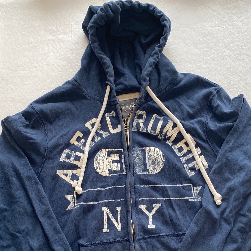 Abercrombie & Fitch Navy Blue Hoodie